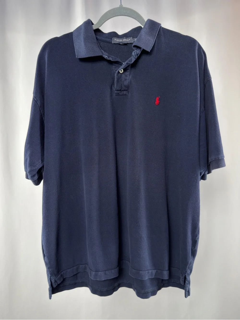 Polo Golf Ralph Lauren‎ Cotton Short Sleeve Polo Shirt in Blue Red Pony Size XL